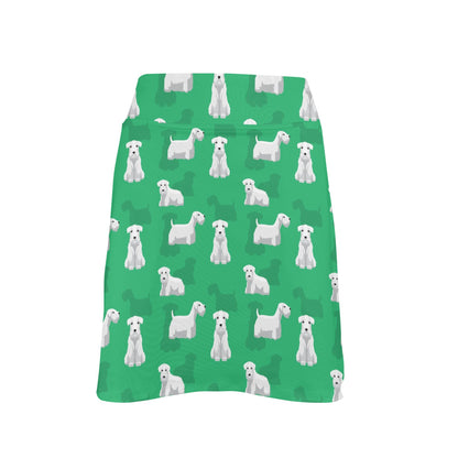 Sealyham Terriers Print Design LKS301 17" Golf & Pickleball Skort with Pockets