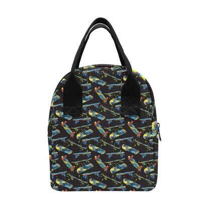 Skateboard Print Design LKS305 Insulated Lunch Bag