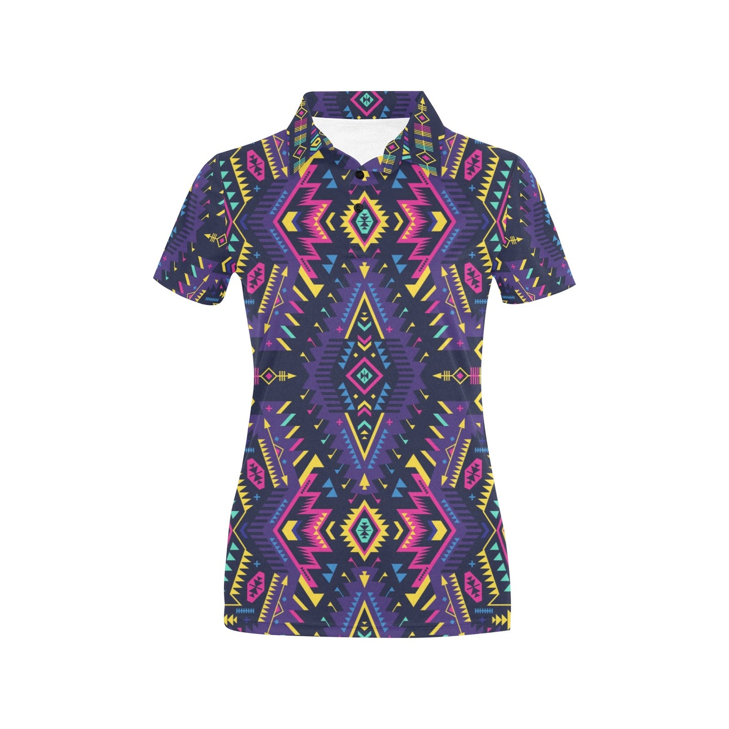 Aztec Pattern Print Design 07 Women's Polo Shirt