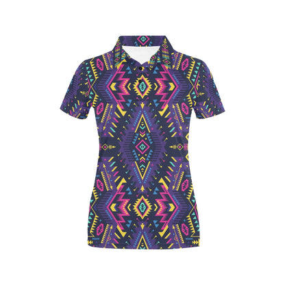Aztec Pattern Print Design 07 Women's Polo Shirt