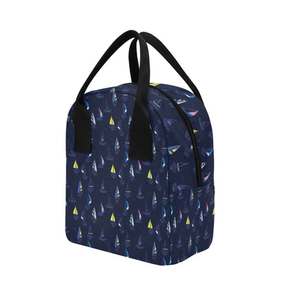 Sailboat Print Design LKS305 Insulated Lunch Bag