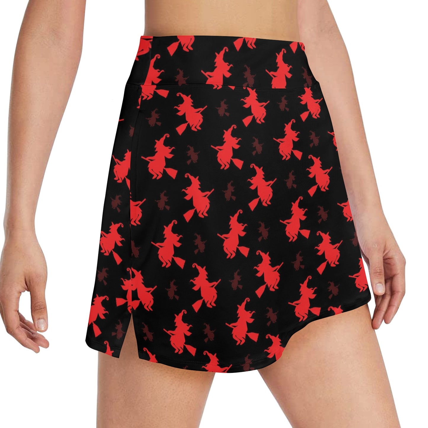 Witch Print Design LKS308 17" Golf & Pickleball Skort with Pockets