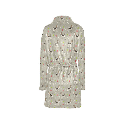 Toy Fox Terriers Print Design LKS301 Women's Fleece Robe