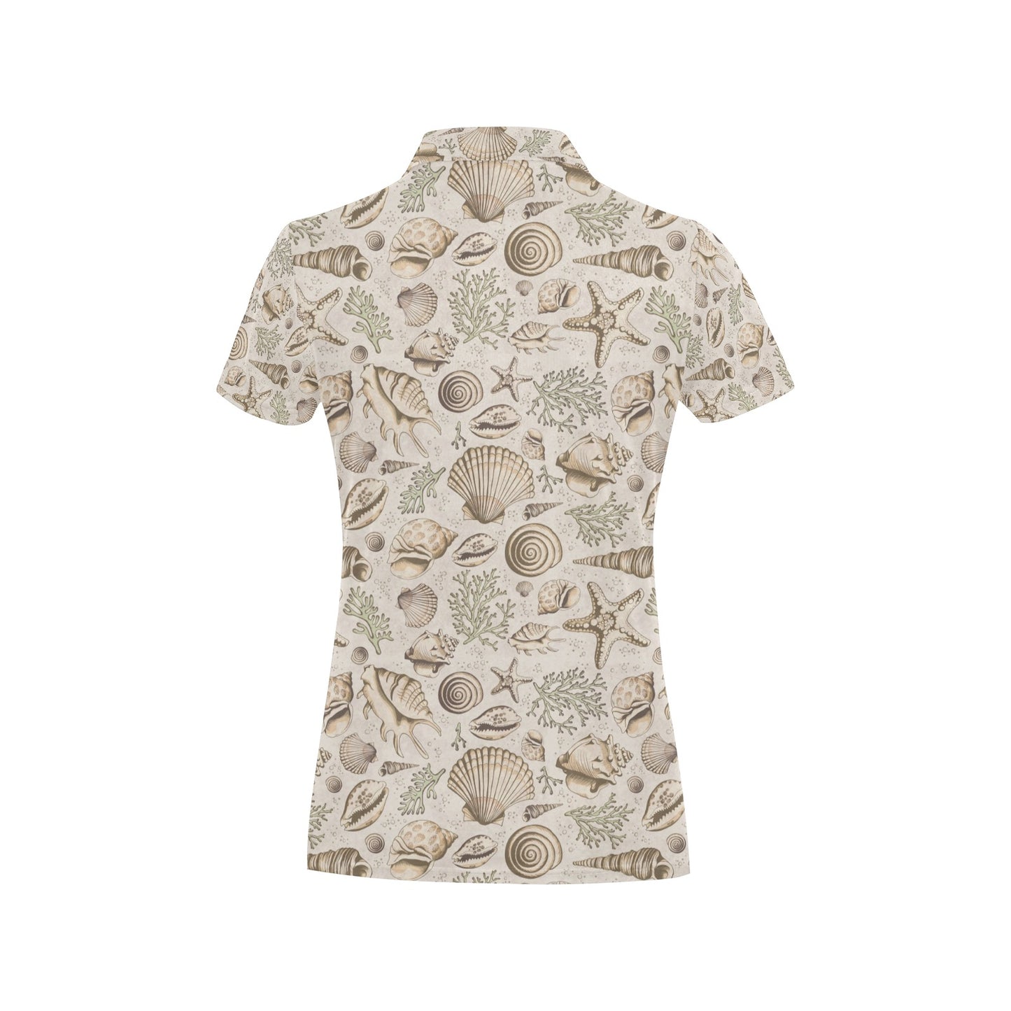 Seashell Print Design LKS304 Women's Polo Shirt