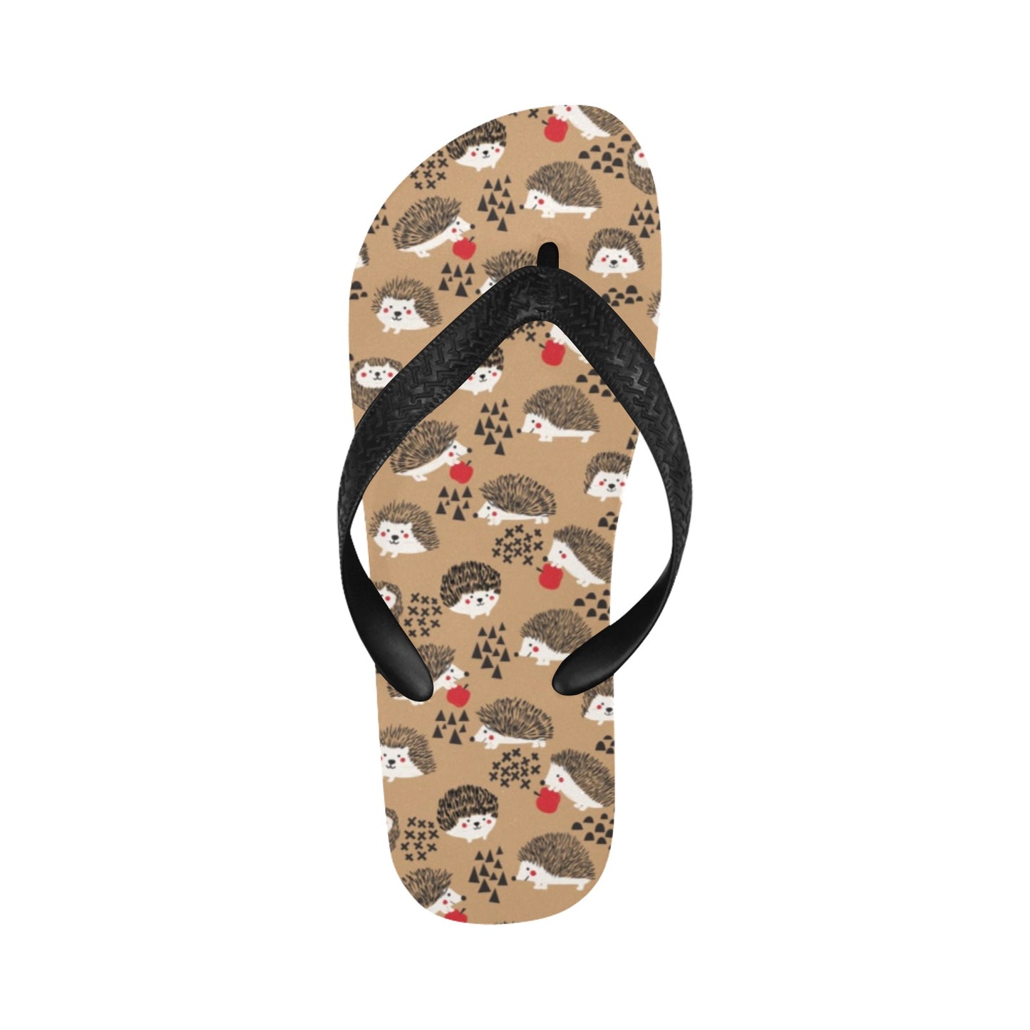 Hedgehog Print Design LKS403 Flip Flops