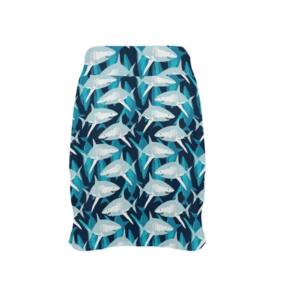 Shark Design Print 17" Golf & Pickleball Skort with Pockets