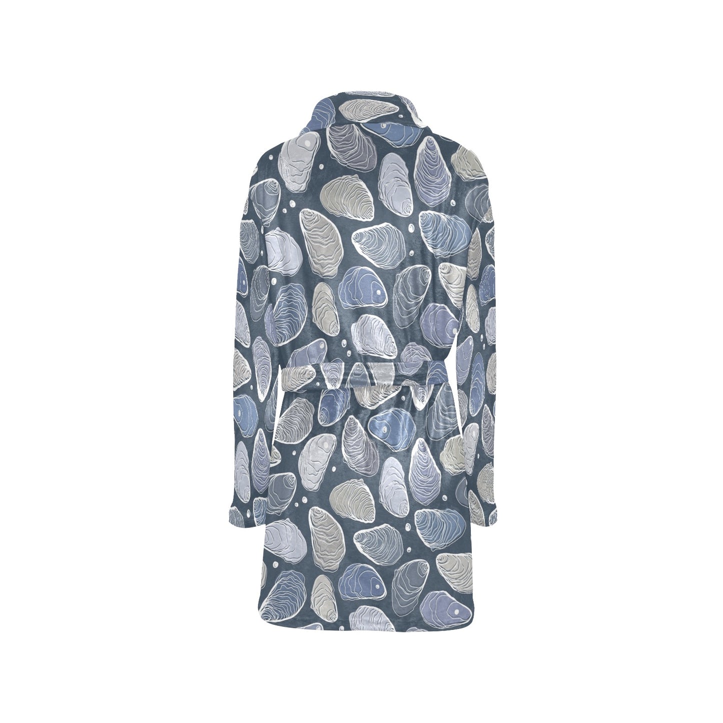 Oyster Pattern Print Design 02 Women's Fleece Robe