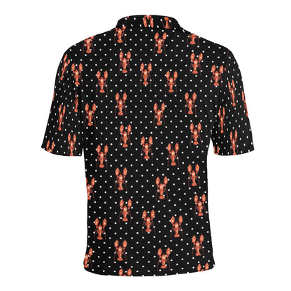 Lobster Print Design LKS401 Men Polo Shirt
