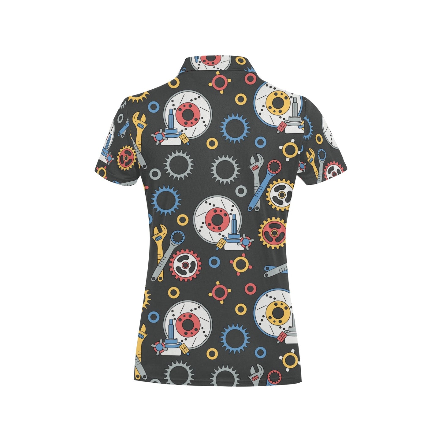 Mechanic Pattern Print Design 01 Women's Polo Shirt