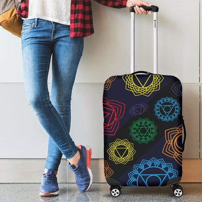 Chakra Colorful Print Pattern Luggage Cover Protector