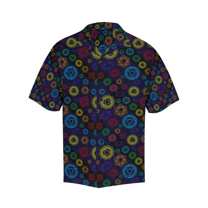Chakra Colorful Print Pattern Men Aloha Hawaiian Shirt