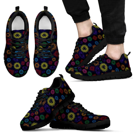 Chakra Colorful Print Pattern Men Sneakers Shoes