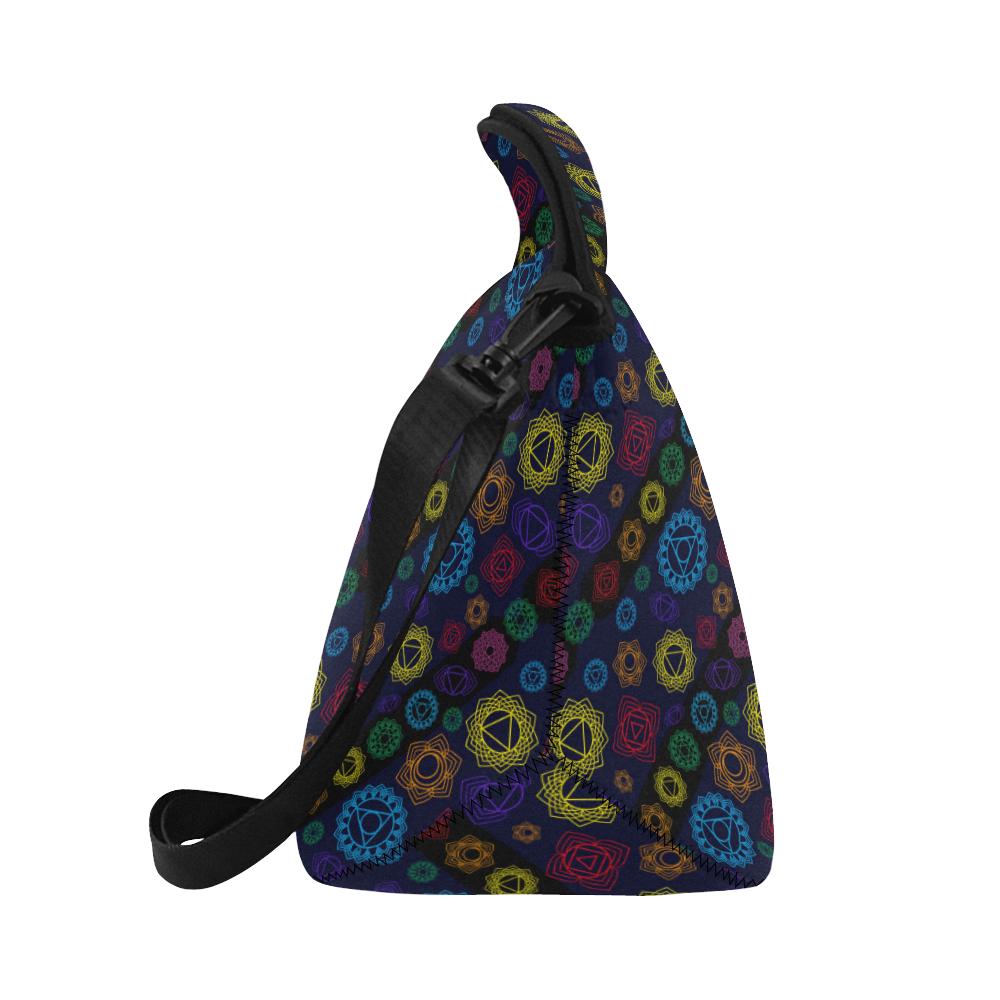 Chakra Colorful Print Pattern Neoprene Lunch Bag (Model 1669)(Large)-JTAMIGO.COM