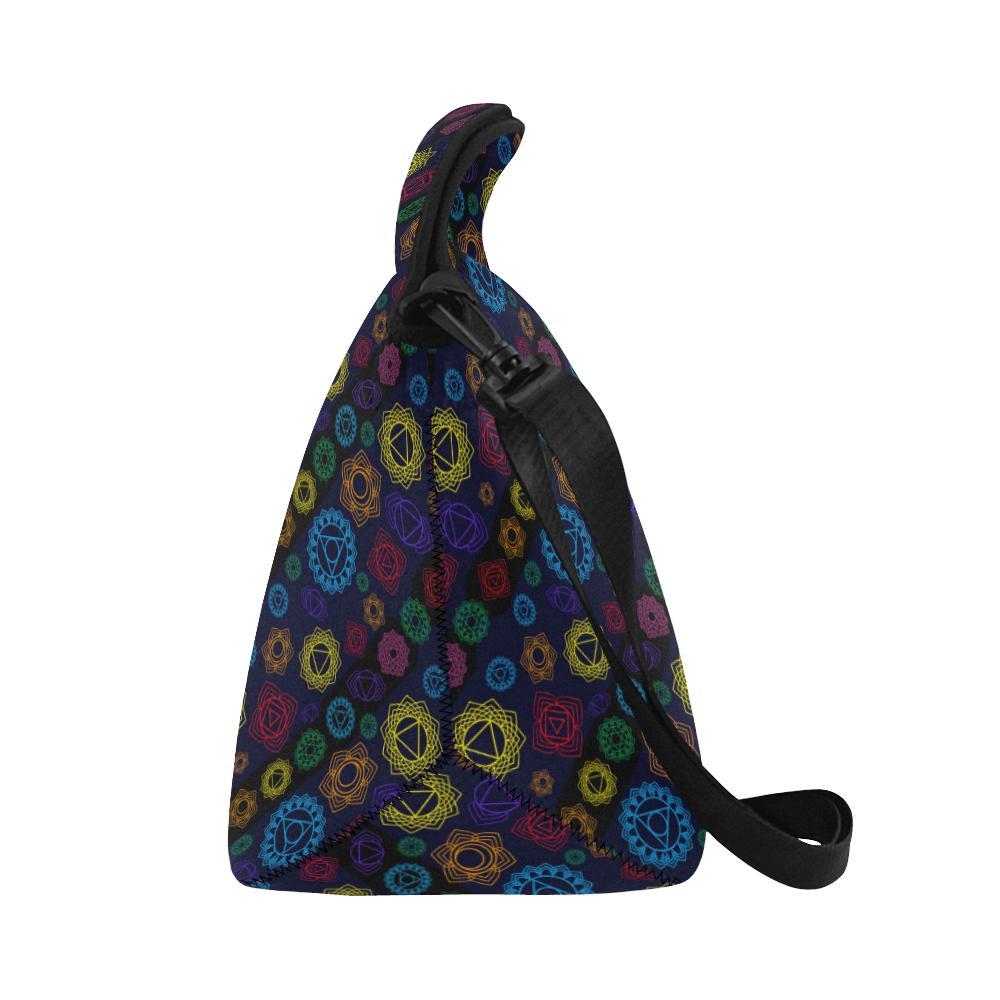 Chakra Colorful Print Pattern Neoprene Lunch Bag (Model 1669)(Large)-JTAMIGO.COM