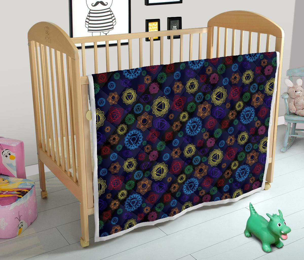 Chakra Colorful Print Pattern Premium Quilt-JTAMIGO.COM