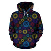 Chakra Colorful Print Pattern Pullover Hoodie