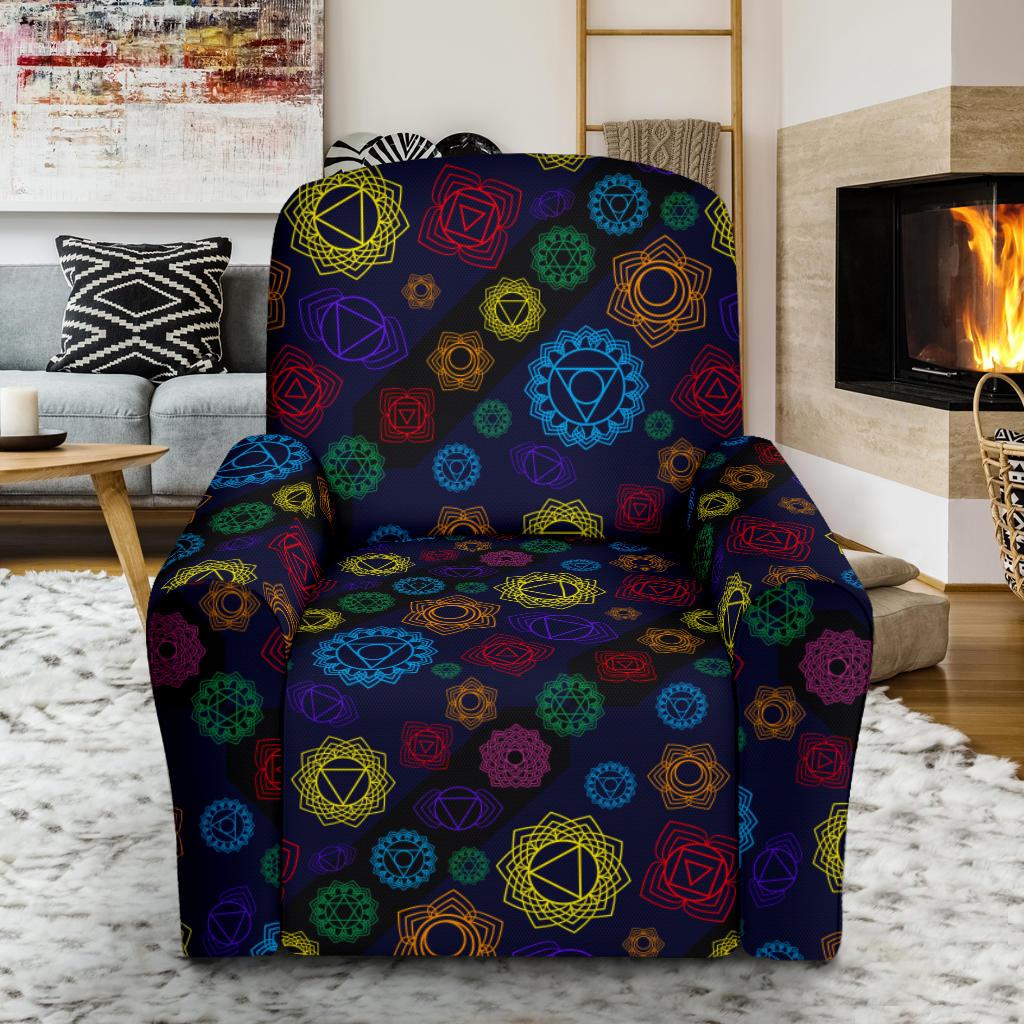 Chakra Colorful Print Pattern Single Sofa Slipcover -JTAMIGO.COM