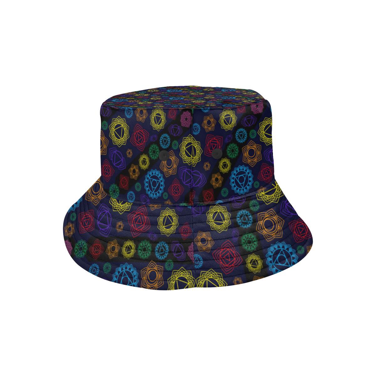 Chakra Colorful Print Pattern Unisex Bucket Hat
