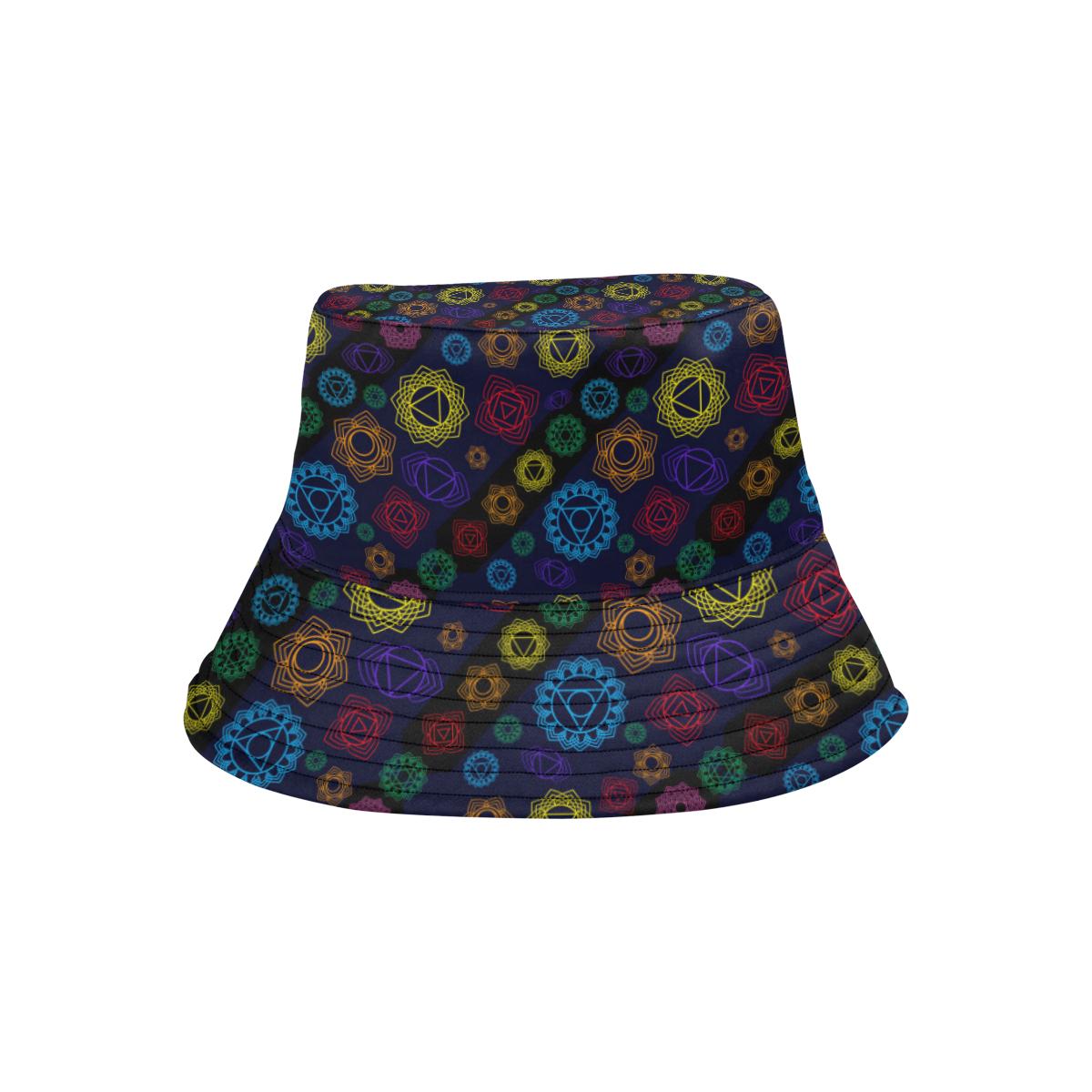 Chakra Colorful Print Pattern Unisex Bucket Hat
