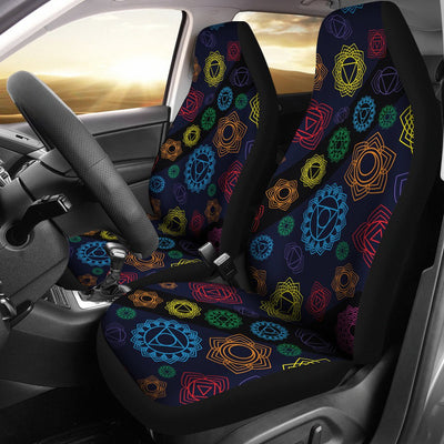 Chakra Colorful Print Pattern Universal Fit Car Seat Covers