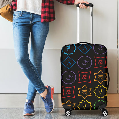 Chakra Colorful Symbol Pattern Luggage Cover Protector