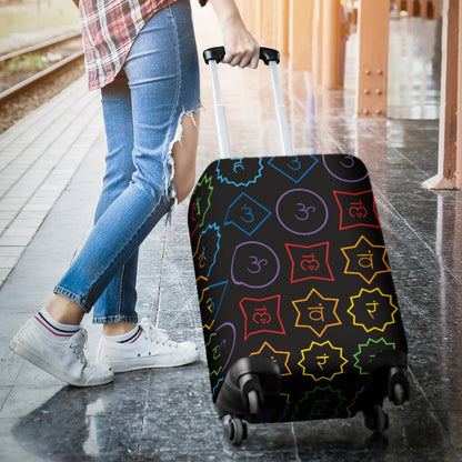 Chakra Colorful Symbol Pattern Luggage Cover Protector