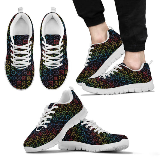 Chakra Colorful Symbol Pattern Men Sneakers Shoes