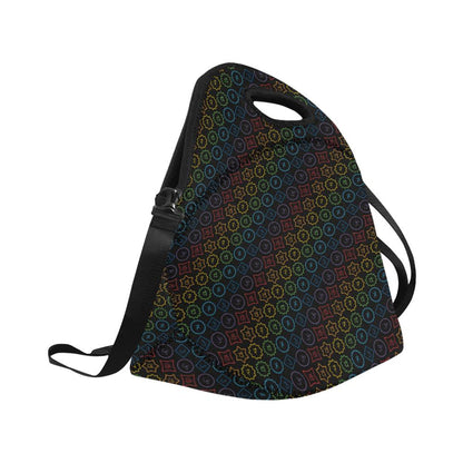 Chakra Colorful Symbol Pattern Neoprene Lunch Bag (Model 1669)(Large)-JTAMIGO.COM
