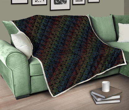 Chakra Colorful Symbol Pattern Premium Quilt-JTAMIGO.COM