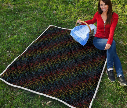 Chakra Colorful Symbol Pattern Premium Quilt-JTAMIGO.COM