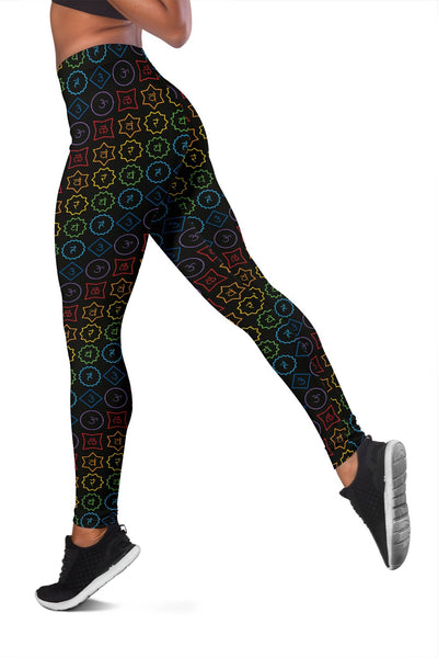 Chakra Colorful Symbol Pattern Women Leggings