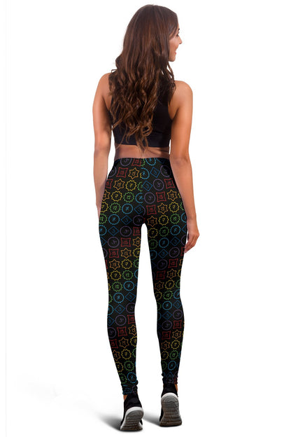 Chakra Colorful Symbol Pattern Women Leggings