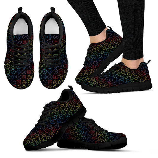 Chakra Colorful Symbol Pattern Women Sneakers Shoes