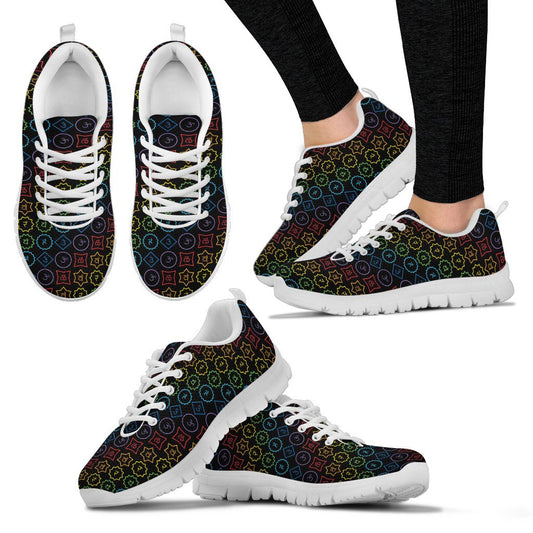 Chakra Colorful Symbol Pattern Women Sneakers Shoes