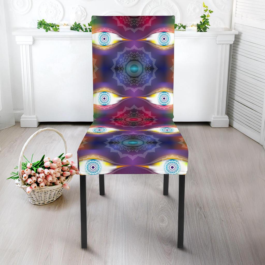Chakra Eye Print Pattern Dinning Chair Slipper-JTAMIGO.COM