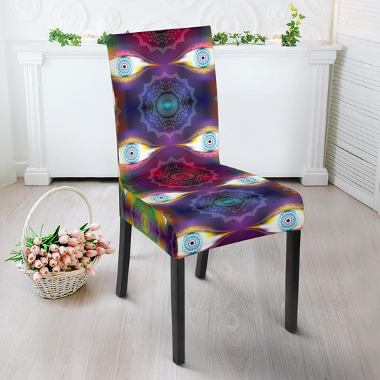 Chakra Eye Print Pattern Dinning Chair Slipper-JTAMIGO.COM