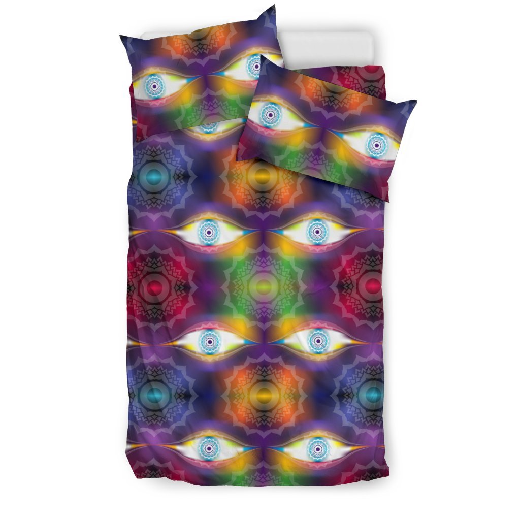 Chakra Eye Print Pattern Duvet Cover Bedding Set
