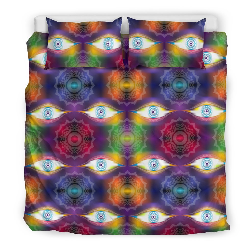 Chakra Eye Print Pattern Duvet Cover Bedding Set