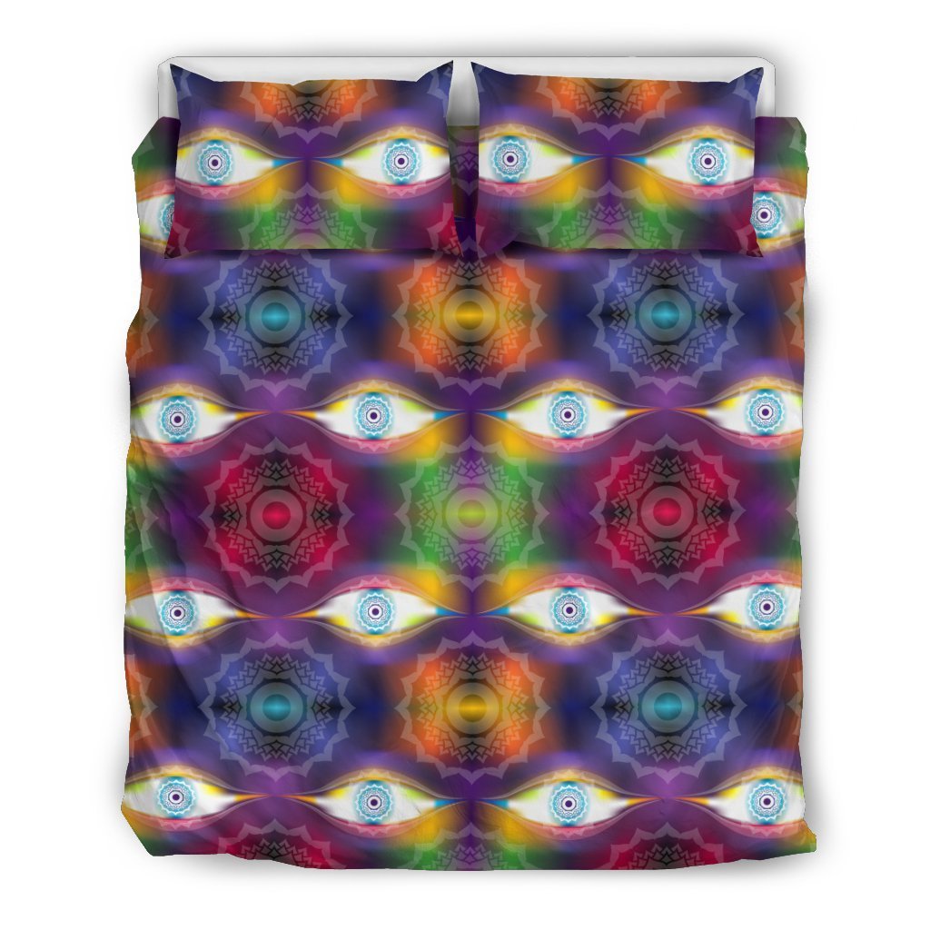 Chakra Eye Print Pattern Duvet Cover Bedding Set