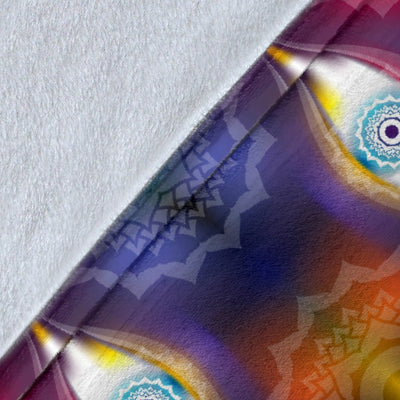Chakra Eye Print Pattern Fleece Blanket