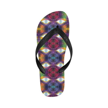 Chakra Eye Print Pattern Flip Flops-JTAMIGO.COM