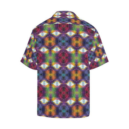 Chakra Eye Print Pattern Men Aloha Hawaiian Shirt