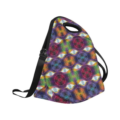 Chakra Eye Print Pattern Neoprene Lunch Bag (Model 1669)(Large)-JTAMIGO.COM