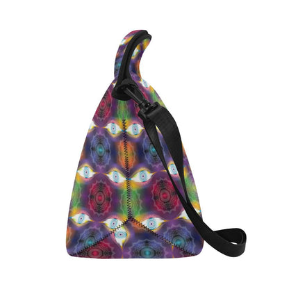 Chakra Eye Print Pattern Neoprene Lunch Bag (Model 1669)(Large)-JTAMIGO.COM