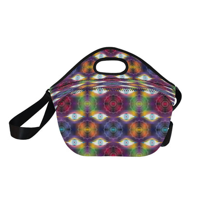 Chakra Eye Print Pattern Neoprene Lunch Bag (Model 1669)(Large)-JTAMIGO.COM