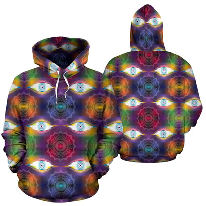 Chakra Eye Print Pattern Pullover Hoodie