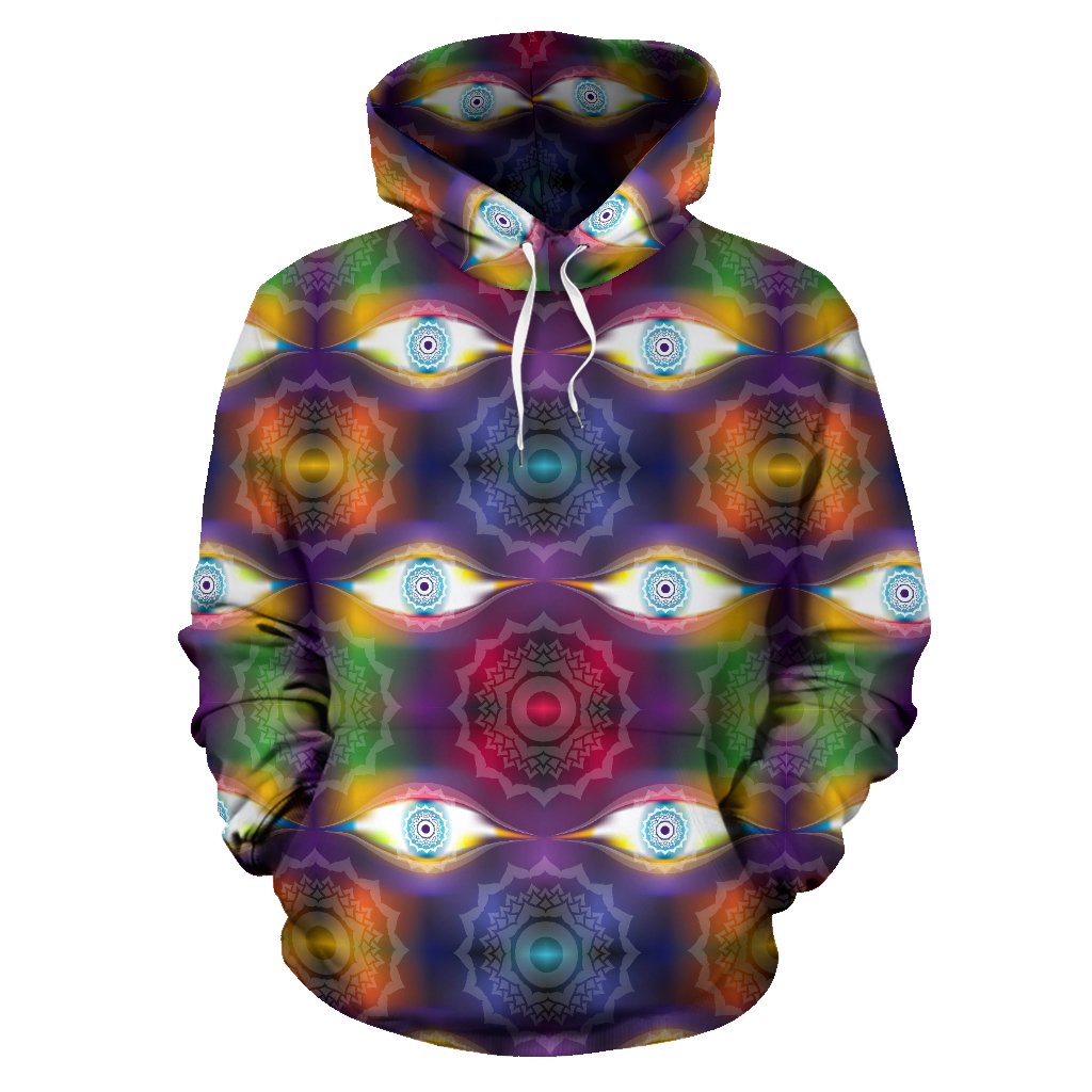 Chakra Eye Print Pattern Pullover Hoodie