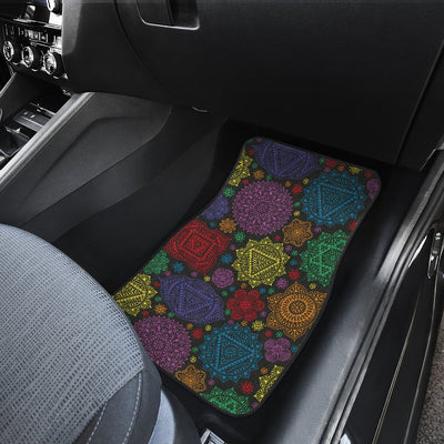 Chakra Mandala Print Pattern Car Floor Mats