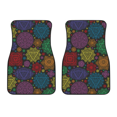 Chakra Mandala Print Pattern Car Floor Mats