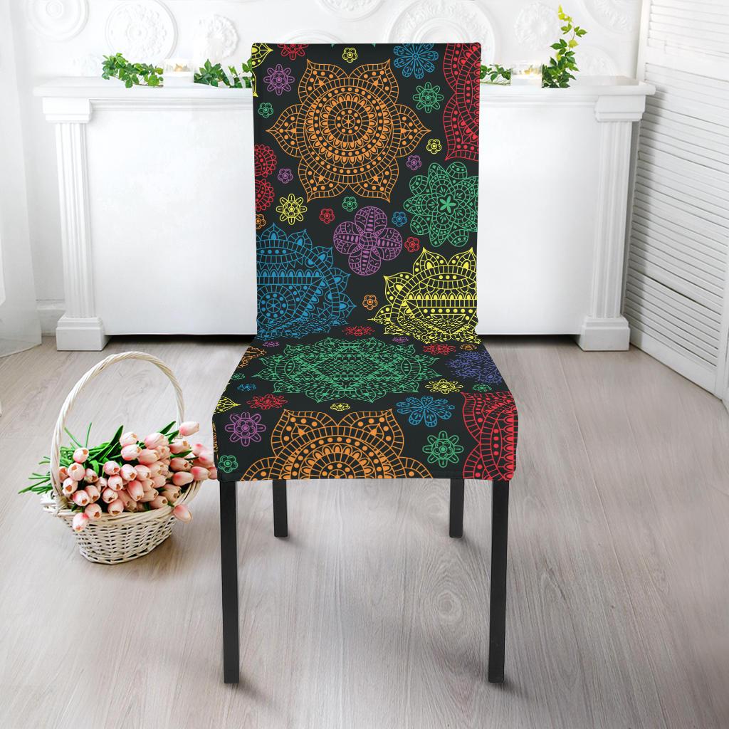 Chakra Mandala Print Pattern Dinning Chair Slipper-JTAMIGO.COM